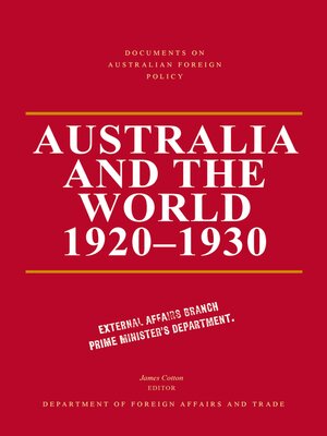 cover image of Documents on Australian Foreign Policy